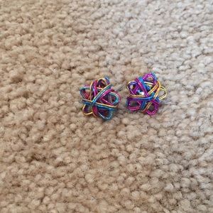 abstract colorful earrings